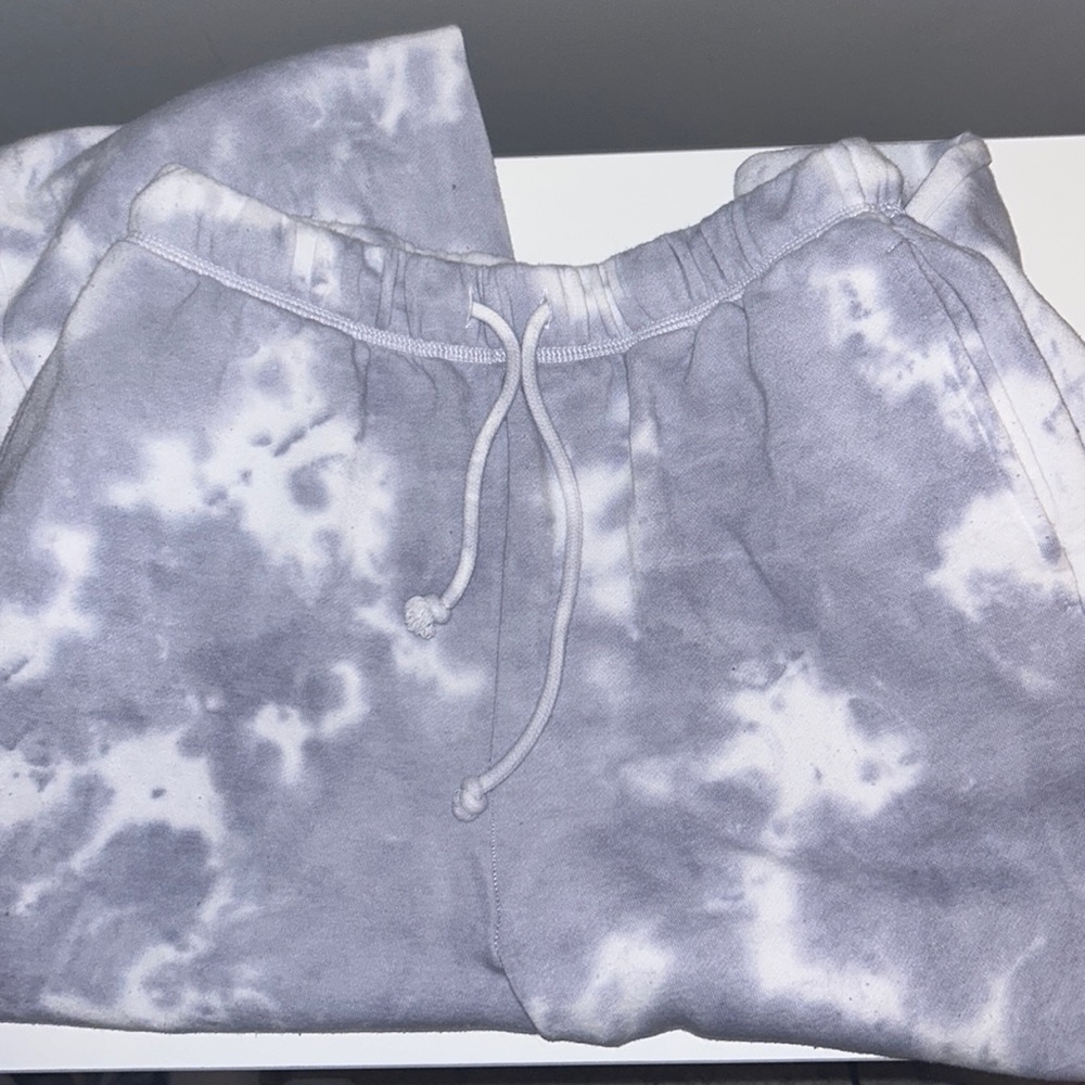 Blue and White tie die sweatpants Aeropostale